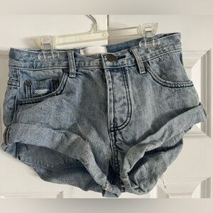 One Teaspoon Bandits Light Blue Jean Shorts